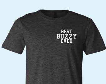Best BUZZY Ever - Unisex Jersey Shirt - Over the Heart Pocket Placement - Family Father Apparel - Great for Grandpa and Grandparents!