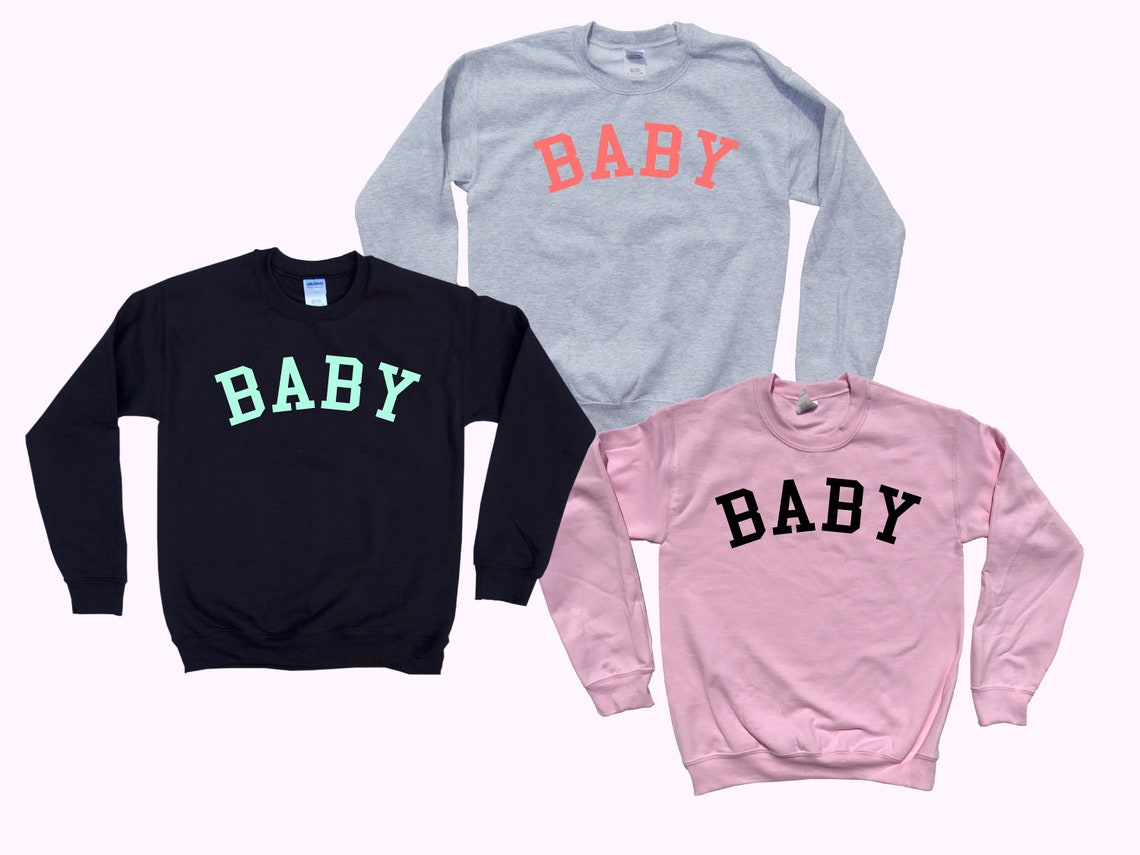 BABY Crewneck Unisex Sweatshirt Simple Design Style Very Etsy UK