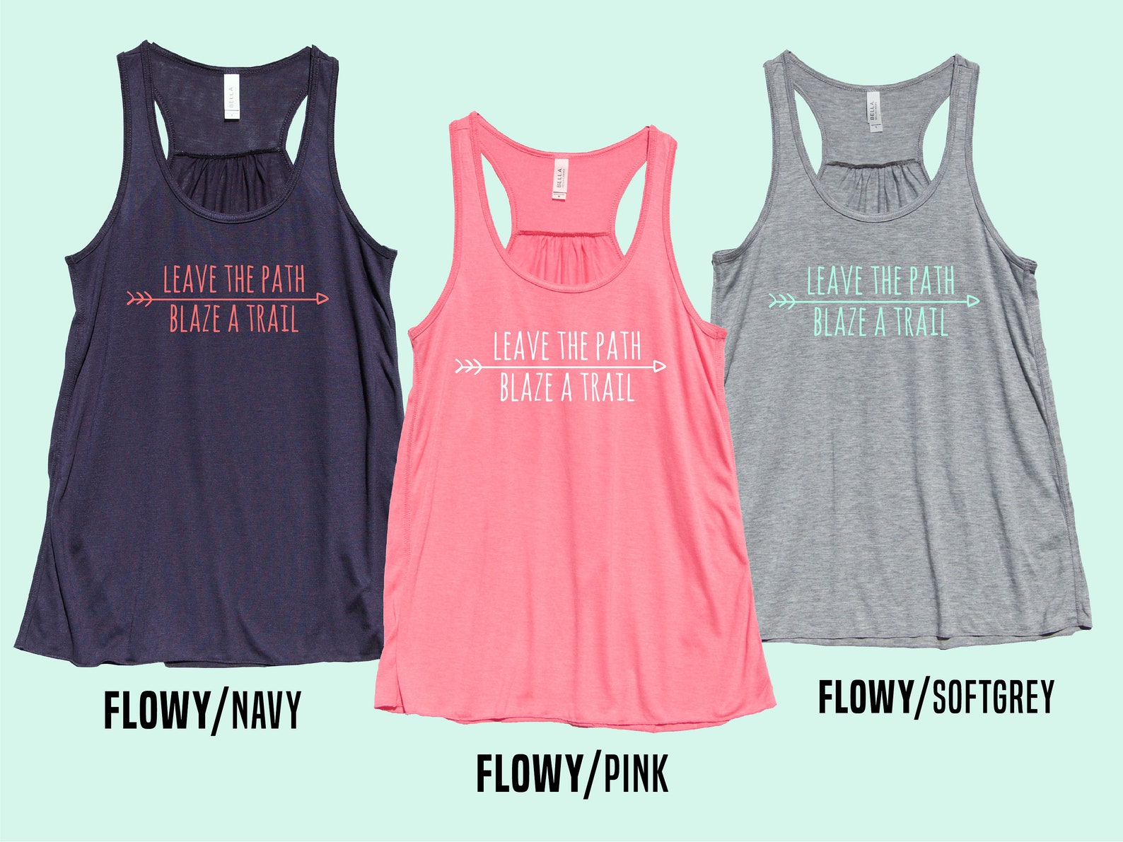 Leave The Path Blaze A Trail Fit Or Flowy Hiking Tank Etsy