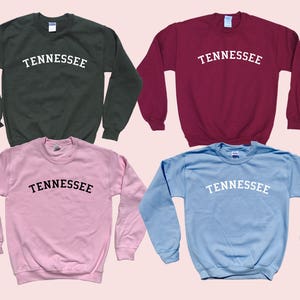 TENNESSEE Crewneck State Sweatshirt Simple Design Old - Etsy