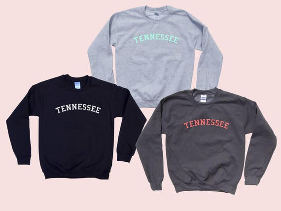 TENNESSEE Crewneck State Sweatshirt Simple Design Old - Etsy