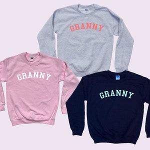 GRANNY crewneck unisex sweatshirt - Grandparent Favorite - Grandma Apparel - Family Baby Announcement - Popular Mother&#39;s Day Gift !