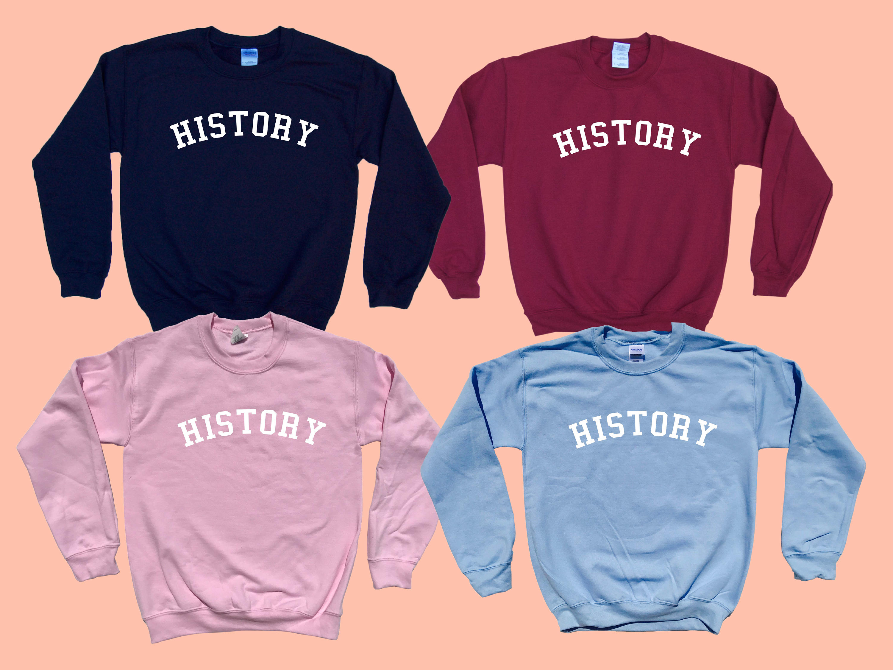 HISTORY Crewneck Sweatshirt Etsy