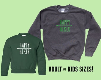 Happy Hiker - Crewneck Hiking Sweatshirt