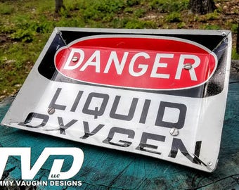 Catch-all Tray from Metal Warning Sign