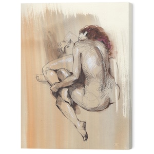 Sapphic Art Print: Lesbian Pulp Cover Canvas Art