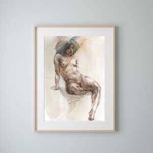 Black Woman Art Print: Minimalist Line Drawing (Digital Download)