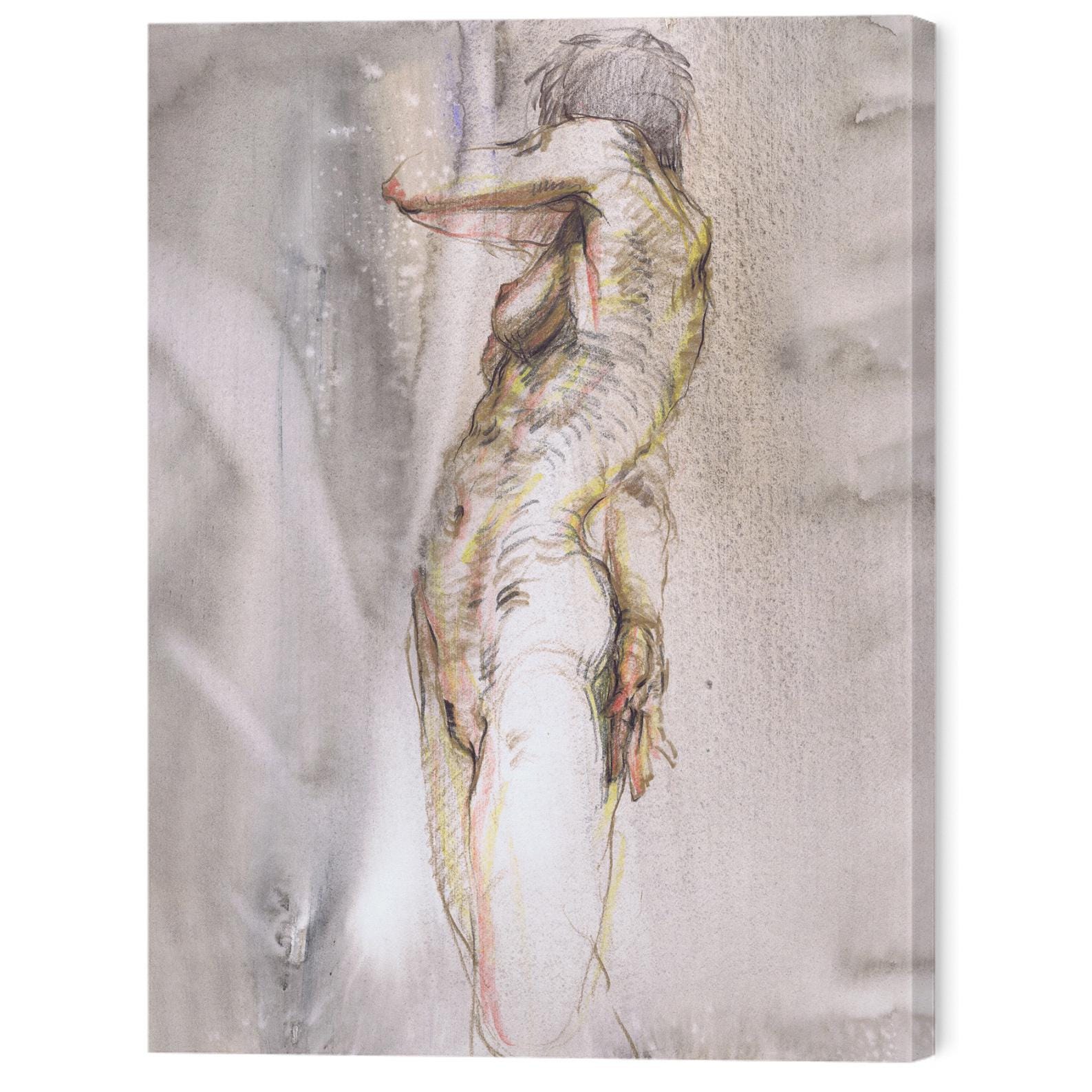 Contemporary Nude Female Art - Abstract Woman Body Wall Decor Print