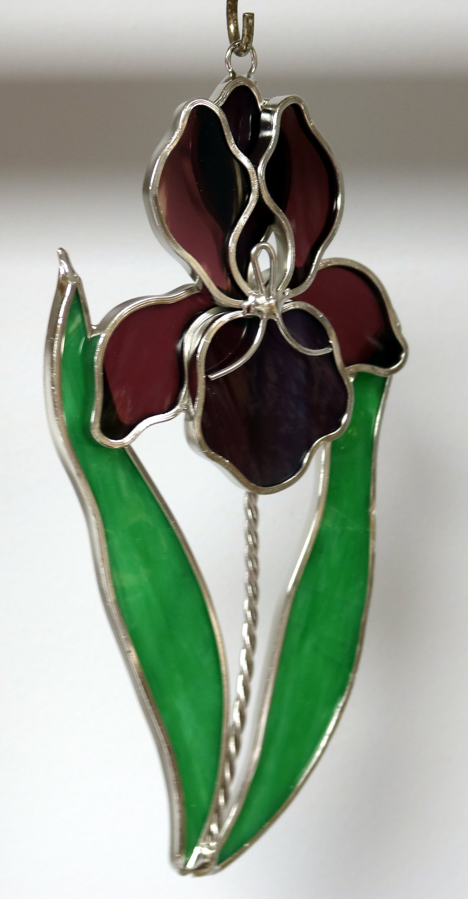 Stained Glass Iris Flower suncatcher. 3 d flower glass Etsy