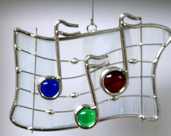 Stained Glass Musical Notes