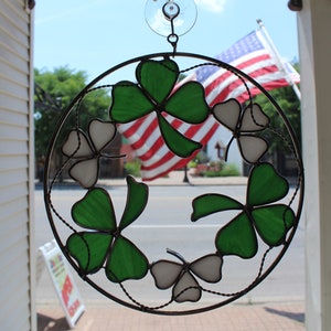 Stained Glass Shamrock Ring // St. Patrick’s Day Gift // Irish Gift