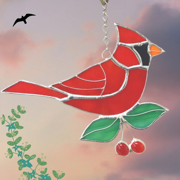 Cardinal Suncatcher Etsy