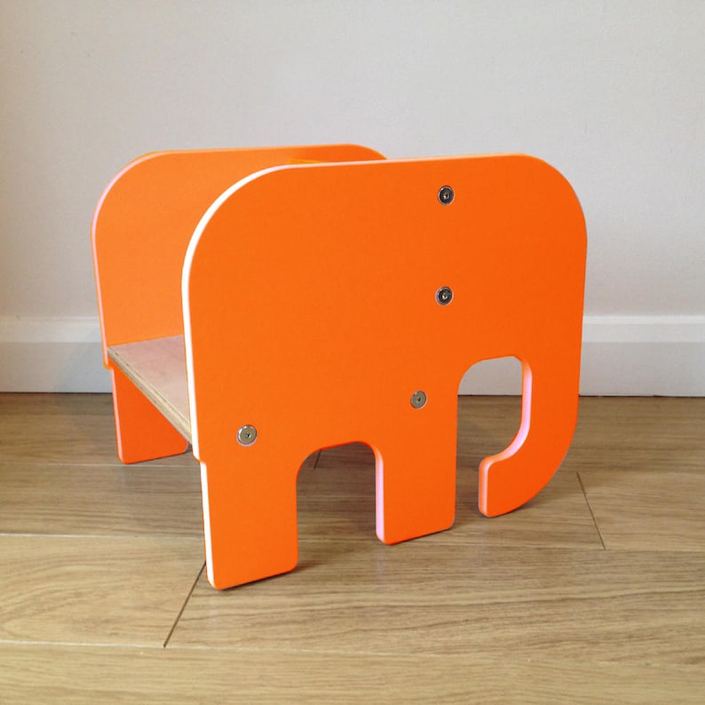 Elephant Animal Wooden Toddler Chair Age 18m 3yr. Handmade Etsy