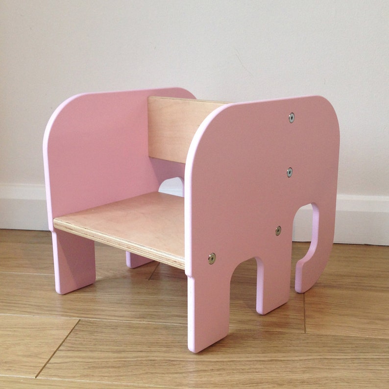 Elephant Animal Wooden Toddler Chair Age 18m 3yr. Handmade Etsy
