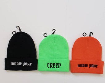 Horror Junkie/ Creep Beanies Snug fit