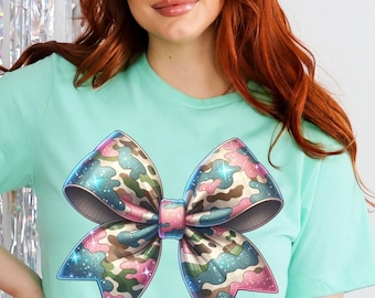 Camo Bow PNG | Coquette Camo PNG | Camoflauge Bow PNG | Duck Hunter Png | Camo Bow Clipart