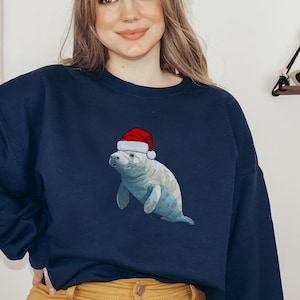 Manatee Sweater, Manatee Shirt, Manatee Crewneck, Manatee Christmas, Manatee Gift
