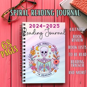 Book Journal, Reading Journal, Book Planner and Tracker Hardcover Journal, Gift for Book Lover