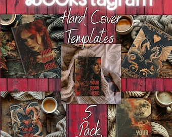 Hardcover Bookstagram Canva Template Ebook Mockup Book Review Template