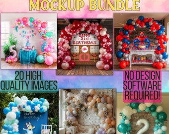 Balloon Mockup | Event Balloon Template | Balloon Arch Garland Mockup | Balloon Business Template