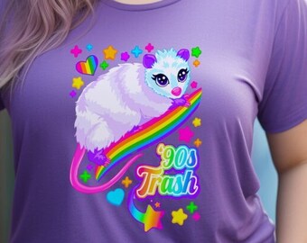 Possum Shirt, Opossum Shirt, 90&#39;s Nostalgia, Funny Meme T-Shirt, Rainbow Shirt