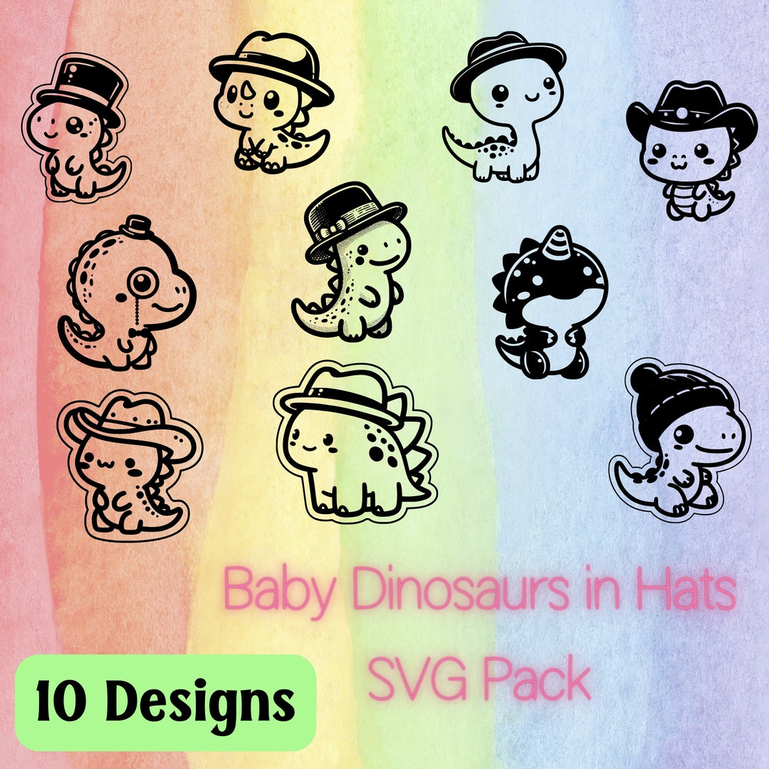 Cute Dinosaur SVG Bundle - Etsy