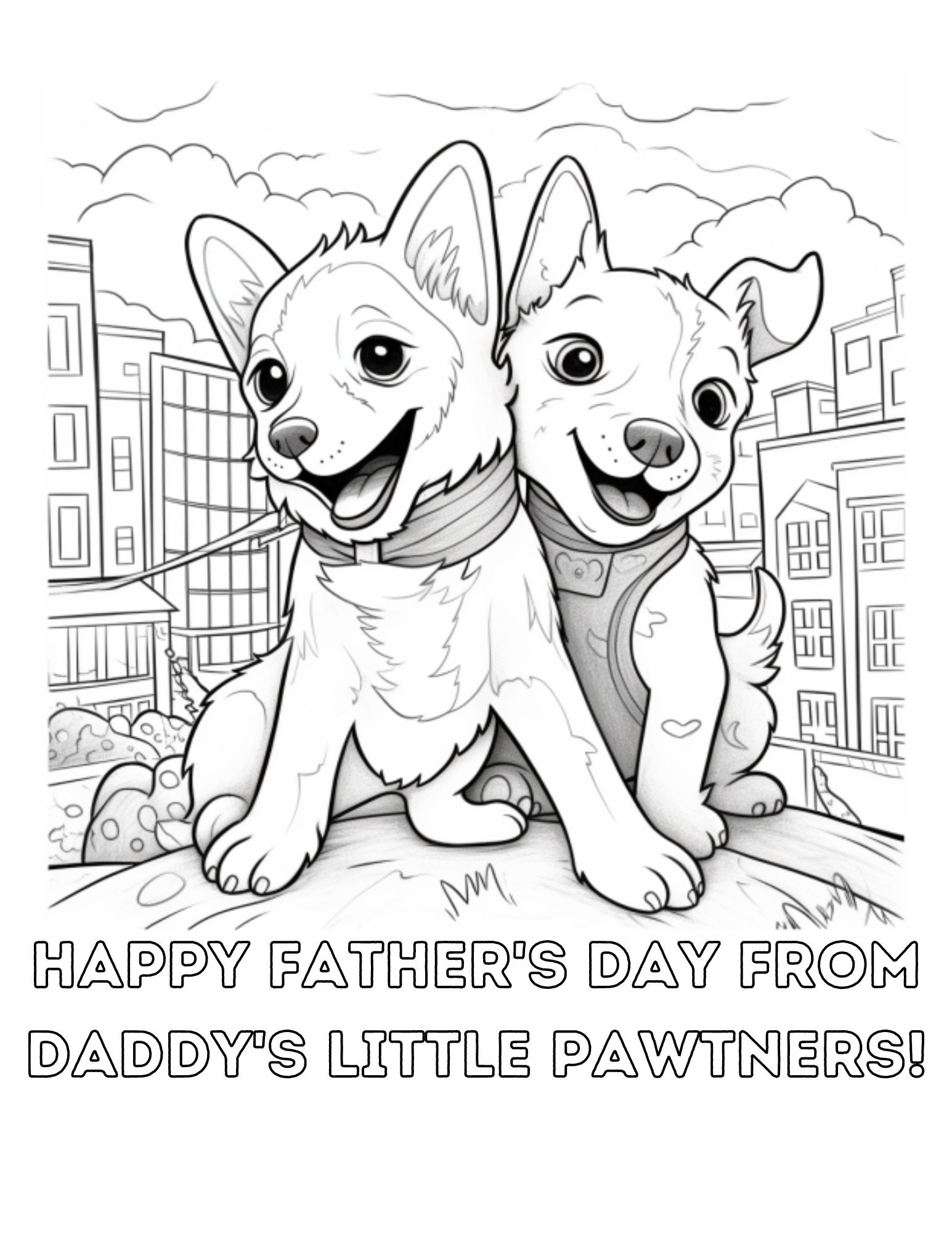 Father's Day Printable Coloring Card, Printable Father's Day Gift