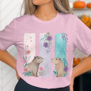 Watercolor Capybara Clipart Bundle | Floral Capybara PNG | Capybara PNG Sublimation | Cute Animals PNG | Trendy Png | Brushstrokes Png