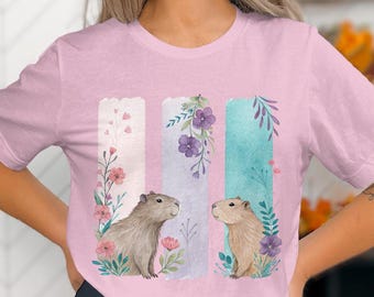 Watercolor Capybara Clipart Bundle | Floral Capybara PNG | Capybara PNG Sublimation | Cute Animals PNG | Trendy Png | Brushstrokes Png