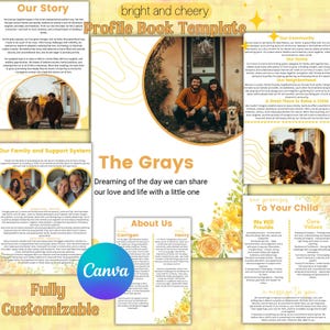 Adoption Profile Book Template | Adoption Canva Template | Editable Template | Adoption Profile Book