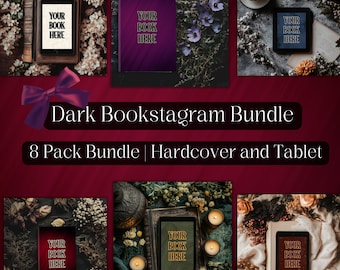 Dark Bookstagram Template Mockups Ebook Mockup Bookstagram Canva Templates Dark Romance Bookish Mockup