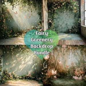 Greenery Digital Backdrop | Fairy Digital Background | Greenery Photography Background | Fairy Photography Background