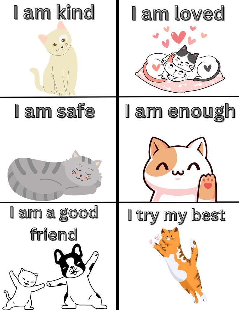 Printable Affirmation Cards for Kids, Motivational Cards, Positivity ...