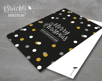 Christmas card / postcard / card / Christmas greetings "Merry Christmas and a happy new year"