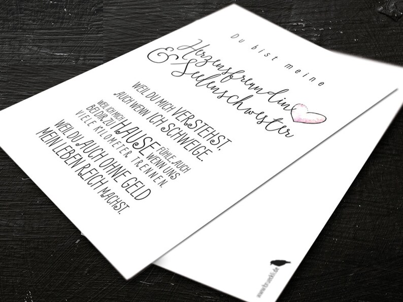 Geschenk beste Freundin Karte Freundin Postkarte Freundin | Etsy