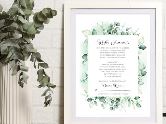 Lettera del Padrino Certificato padrino Sponsorizzazione - Etsy Italia