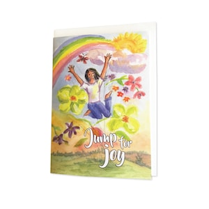 Inspirerende wenskaart Jump For Joy
