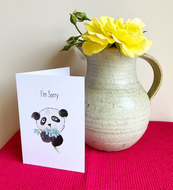 Panda Bear I'm Sorry Card - Etsy