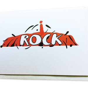 Tarjeta de felicitación inspiradora "I Rock"