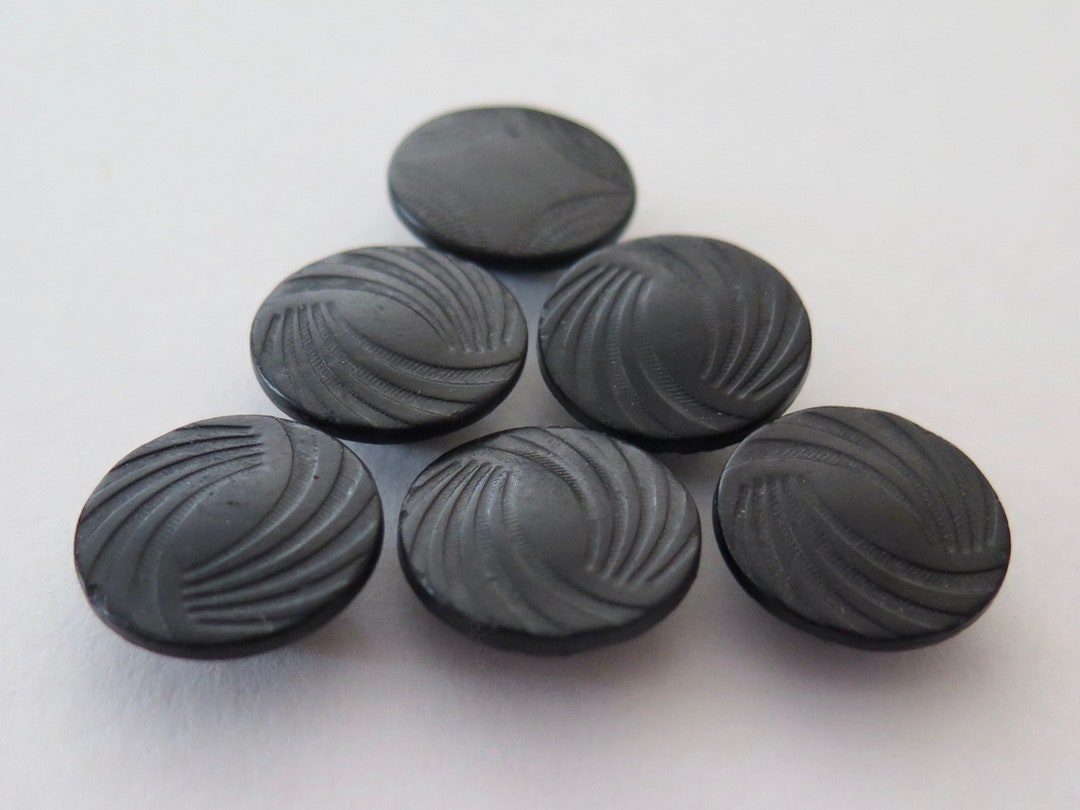 Group of 6 Antique Black Composition Buttons, Geometric Design - Etsy UK