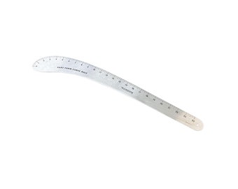 FAIRGATE 24-inch French Curve/L Square Ruler Solid Aluminum Vary Form French Curve Hip Measuring Curve Ruler for Crafts Sewing Made in USA