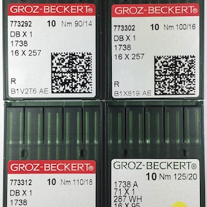40 peças de agulha de ponto regular para máquina de costura GROZ-BECKERT (juki DDL, irmão DB2, mais) 16X257 DBX1 tamanho #90/14,100/16,110/18,125/20-10/pacote