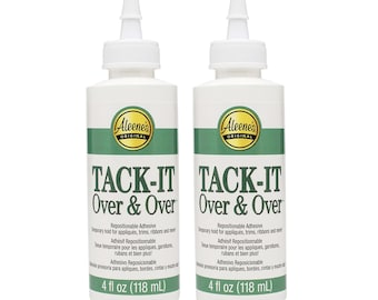 Two Aleene's 29-2 Tack-It Over & Over Liquid Glue 4oz, Clear