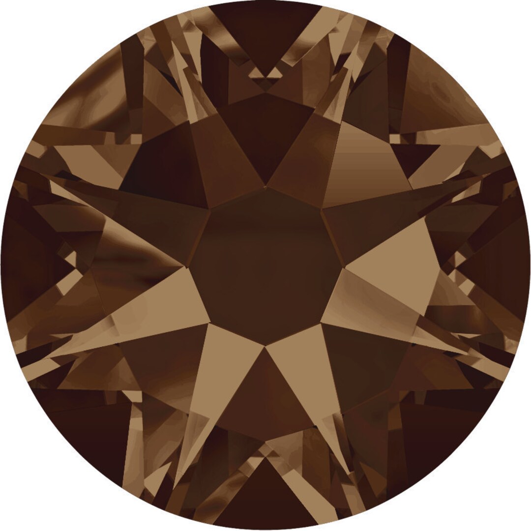 Preciosa Crystal Flat Back Light Smoked Topaz AB and Light Smoked Topaz main image 1
