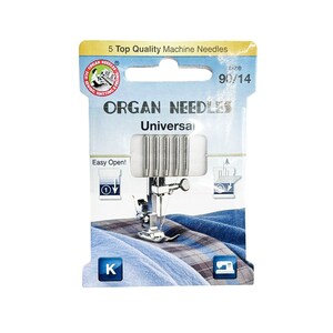 Organ Needles Universal Size 90/14 Top Quality Machine Needles - 5 Needles Per Pack