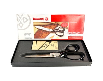 Mundial 490-9NP 9"Tailor Shears Scissors Knife Edge Nickel Plated Industrial Forged Bent Trimmers