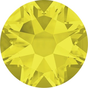 Preciosa Crystals &quot;Citrine&quot; - Factory Pack - Hotfix Flat Back - Select Size