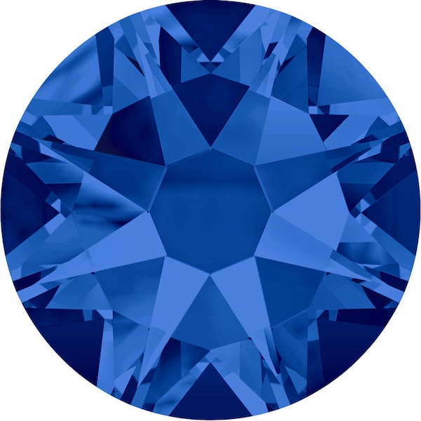 Preciosa Crystals Capri Blue - 144 pièces - Hotfix Flat Back - Sélectionner la taille