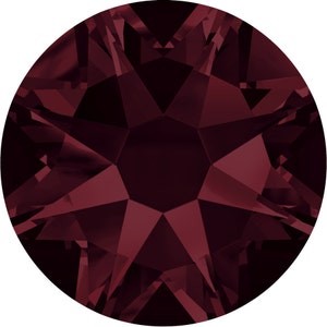 Preciosa Crystals - Burgundy - 144 Pieces - No-Hotfix Foiled Flat Back - Select Size