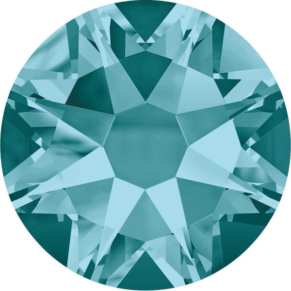 Preciosa Crystals Blue Zircon - 144 Pieces - No-Hotfix Foiled Flat Back - Select Size